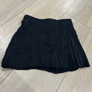 Aritzia Wilfred black silky mini skirt with slit